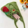 thumbnail image 4 of Cute Strawberry Pattern Tote Bag Crochet Tote Bag Shoulder Bag Handbags Knitting Bag Aesthetic Handmade Weaving, 4 of 6