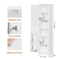 thumbnail image 3 of Hiphuta 71" Tall Narrow Bathroom Storage Cabinet, Slim Bathroom Storage Tower with Adjustable Shelves & Door Shelves, Narrow Cabinet with Doors for Small Spaces, White, 3 of 8