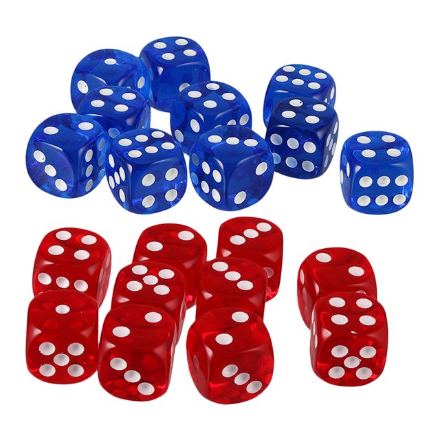 20 Dados Acrílicos De Seis Caras D6 Para Juguetes De Juego De Mesa D & D TRPG Party Sunnimix Juego de dados de juego de mesa D6