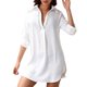thumbnail image 2 of Xuyuer Women solid color Short Sleeve Blouse solid color Beach Cover Up solid color Summer Top Cover Up Bathing Suit, 2 of 9