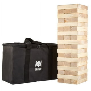 Hey! Play! Non-Traditional Giant Wooden Blocks Tower Stacking Game W350095  - The Home Depot