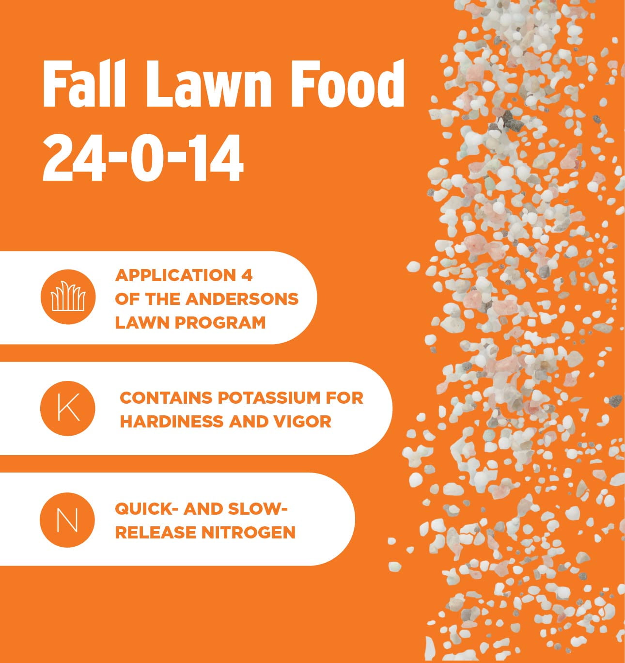 The Andersons Premium Fall Lawn Food 24-0-14 Fertilizer 5,000 sq ft 18lbs.