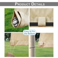 thumbnail image 4 of DONGPAI Blackout Outdoor Curtains Waterproof 52x108inch Windproof Curtain Grommet Top and Tab Bottom Drape for Patio, Cabana, Porch, Gazebo, Beige, 1 Panel, 4 of 8
