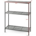 thumbnail image 2 of Gymax Rack de Stockage 3Layer Shelving Unit Steel Mesh Étagère 47,5"H Réglable Tube en Acier, 2 of 10