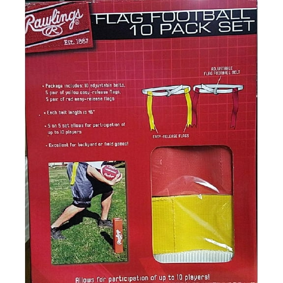 Rawlings Flag Football 10 Pack Set Yellow & Red