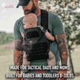 thumbnail image 3 of WOLF TACTICAL Portabebés y portabebés para hombres - Portabebés para papá Portabebés militar para hombres para bebés y niños pequeños, 3 of 5
