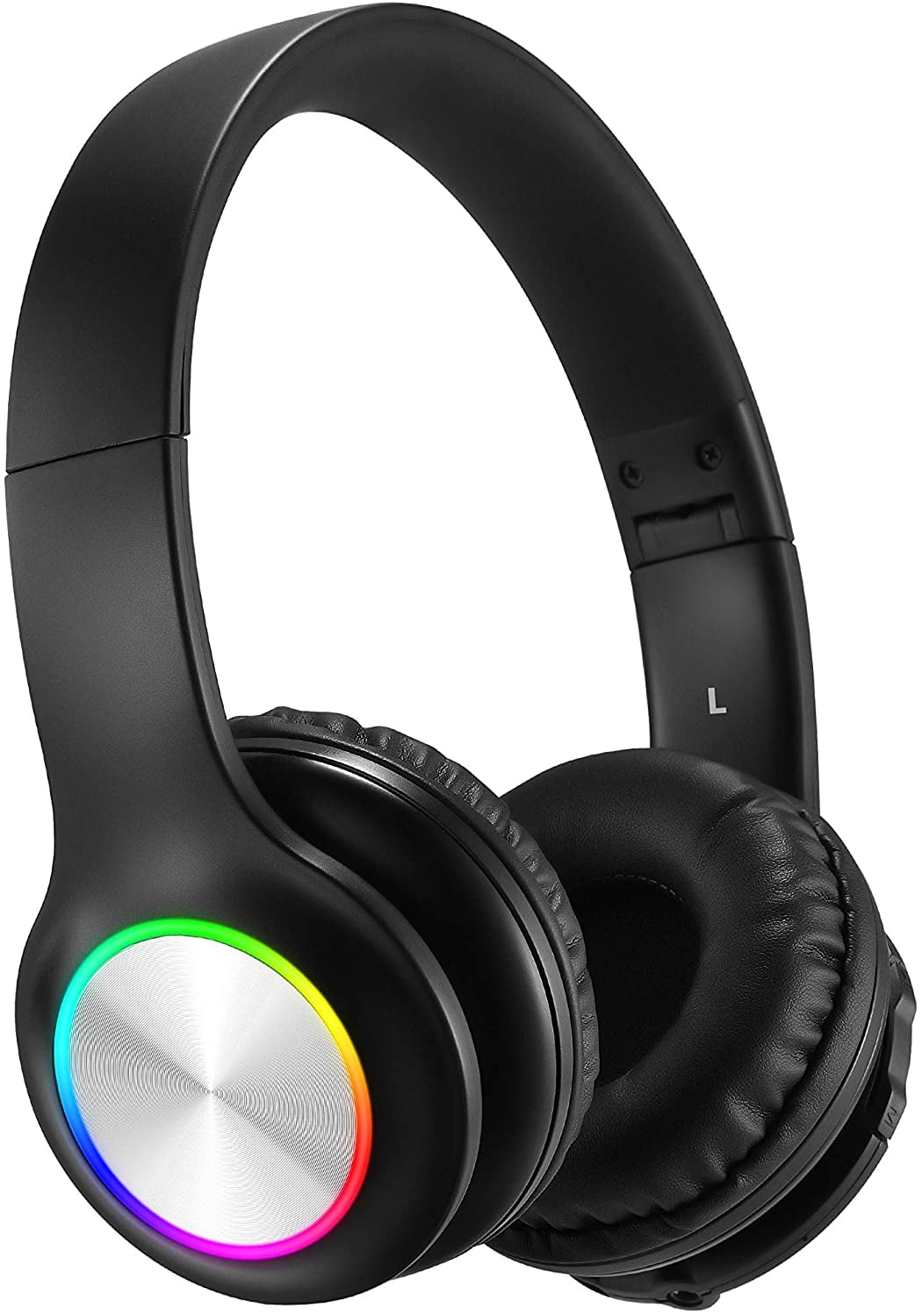 Wireless Headset with RGB Light Earmuff Bluetooth Headset with Builtin Microphone Sports