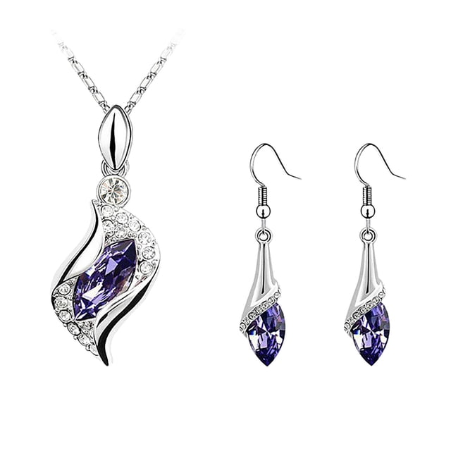 Ensemble de Bijoux Personnalité Boucles d'Oreilles Collier Ensemble de Bijoux de Mariée pour Mariage Valise à Bijoux avec Roues Ensemble de Bijoux de Mariée pour Mariage avec Pièce de Cheveux Ensemble de Bijoux pour Filles 8-12