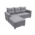 thumbnail image 4 of Sala Esquinera El Bazar Store Demeter Gris plata 210x160 cm, Tela Lino nacional, Modular, Love seat, chaise, 4 of 6