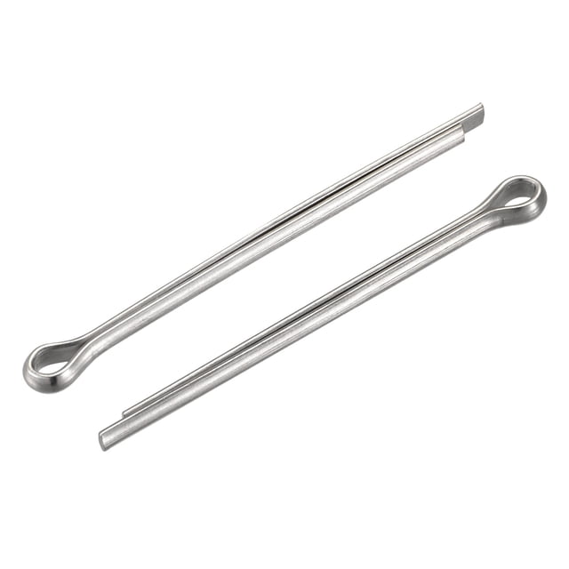 Dividido Chaveta Pasadores, 3mmx45mm Inoxidable Acero Clip Sujetador Accesorio para Automoción, Mecánica, Plateado Tono, 15uds