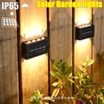 thumbnail image 2 of Lámpara Solar de pared para exteriores, luces Led cálidas, resistente al agua IP65, iluminación luminosa de arriba y abajo para jardín, balcón y patio, decoración exterior, 2 of 4