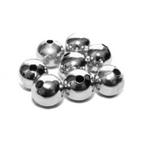 8mm 50 Beads Platinum-Plated Brass Round Beads ForJewelry Making