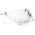 thumbnail image 6 of Hosley Clear Glass Shell Vase 8 Inches Long, 6 of 6
