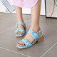 thumbnail image 5 of Sandalias de verano para mujer con tacón bajo de piel sintética de charol, talla 35-43 Wmkox8yii shkj868, 5 of 9