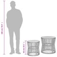 thumbnail image 4 of vidaXL Garden Side Tables 2 pcs with Wooden Top Grey Poly Rattan, 4 of 5