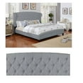 thumbnail image 3 of Nathaniel Home Queen Upholstered Panel Bed, Platform Bed Frame Easy Assembly, Polyester Fabric Tufted Headboard Design Gray, 3 of 6