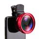 thumbnail image 1 of Sywqhk Lente 2 en 1 Clip universal 37 mm Lente para teléfono celular Lente 0.45x 49UV HD Lente (Rojo), 1 of 7