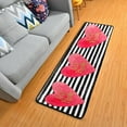 thumbnail image 2 of Dreamtimes Best Mom Love Heart Hallway Runner Rug 2'x6' Kitchen Rug with Rubber Backing Black White Striped Non Slip Entryway Rug Runner Washable Soft Area Rug for Hallway Bedroom Kitchen Decor, 2 of 6