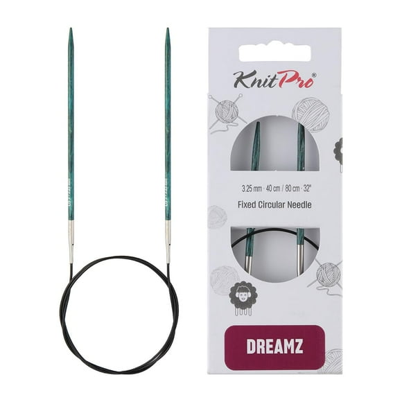 Agujas circulares fijas KnitPro Dreamz 80 cm US 3 (3,25 mm)