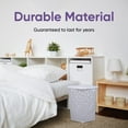 thumbnail image 5 of Superio 50L Wicker Plastic Corner Laundry Hamper with Lid - White Smoke (2 Pack), 5 of 9