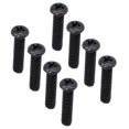 thumbnail image 4 of 50pcs Stainless Steel Pan Head Screw Machine Screw Fully Threaded Black Zinc Plated  Fastener DIN7985, 4 of 8