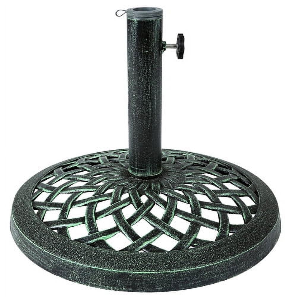 Cast Iron Umbrella Base, 17.7" Diameter by Trademark Innovations, Black