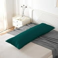 thumbnail image 2 of Dee's Collection 1 Piece Body Pillow Cover, 100% Egyptian Cotton 600 TC with Hidden Zipper Closure (Teal Solid, 20x54 Inches), 2 of 6