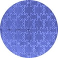 thumbnail image 1 of Ahgly Company Indoor Round Oriental Blue Industrial Area Rugs, 6' Round, 1 of 4