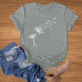 thumbnail image 4 of TSADFHJI T-Shirt Blanc Femme TP Mode Décontractée Impression Mots Col Rond Manches Courtes Tee Tops Tunique Blouse TG Gris, 4 of 5