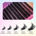 thumbnail image 3 of Kit de racimos de pestañas MozyVex D Curl Black 110D con pinzas, 3 of 5