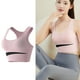 thumbnail image 4 of Sujetador deportivo Nylon Transpirable Agradable para la piel Anillo de acero en forma de U Correr libre Gimnasio Sujetador deportivo para mujer Rosa M, 4 of 12