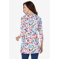 thumbnail image 2 of Woman Within Plus Size Perfect Printed Three-Quarter Sleeve Crewneck Tunic, 2 of 3