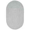 thumbnail image 2 of Superior Two-Toned Braided Indoor/ Outdoor Area Rug, Fog Green/ White, 8' x 10', 2 of 6