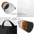 thumbnail image 2 of Fotbe butterflies flying near sunflower in field Pattern Laundry Basket with Handles, Waterproof Large Laundry Hamper, Wash Bag for Corner Dorm, Rolling Laundry Basket with Handles-Medium, 2 of 6