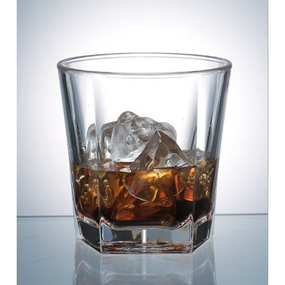 POLYSAFE Unbreakable, Crystal Clear, Stackable, Dishwasher Safe JASPER DOUBLE-OLD-FASHION TUMBLER 375ml (13 oz.)