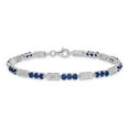 thumbnail image 3 of Primal Silver Sterling Silver Rhodium-plated Sapphire and Diamond Bracelet, 3 of 6