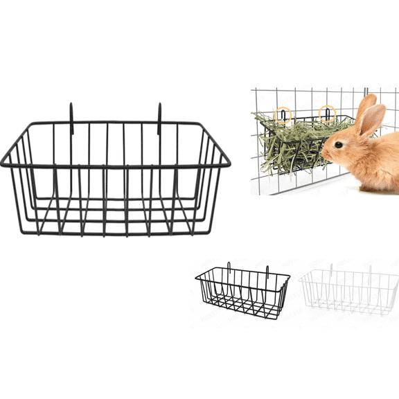 Rabbit Hay Feeder, Metal Hay Rack and Hay Holder for Bunny Cage, Grass Feeding Rack Suitable for Rabbits, Guinea Pigs, Chinchillas and Other Small Animals, Help Reduce Hay Mess and Waste