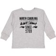 thumbnail image 3 of Inktastic North Carolina Awesome Since 1789 Boys or Girls Long Sleeve Toddler T-Shirt, 3 of 5