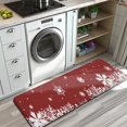 thumbnail image 3 of Red Christmas Snowflake Pattern Kitchen Rug Mat,Kitchen Runner Rugs Non Skid Washable,Decorative Kitchen Floor Mats for Kitchen,Sink,Laundry,17"x47.2", 3 of 7