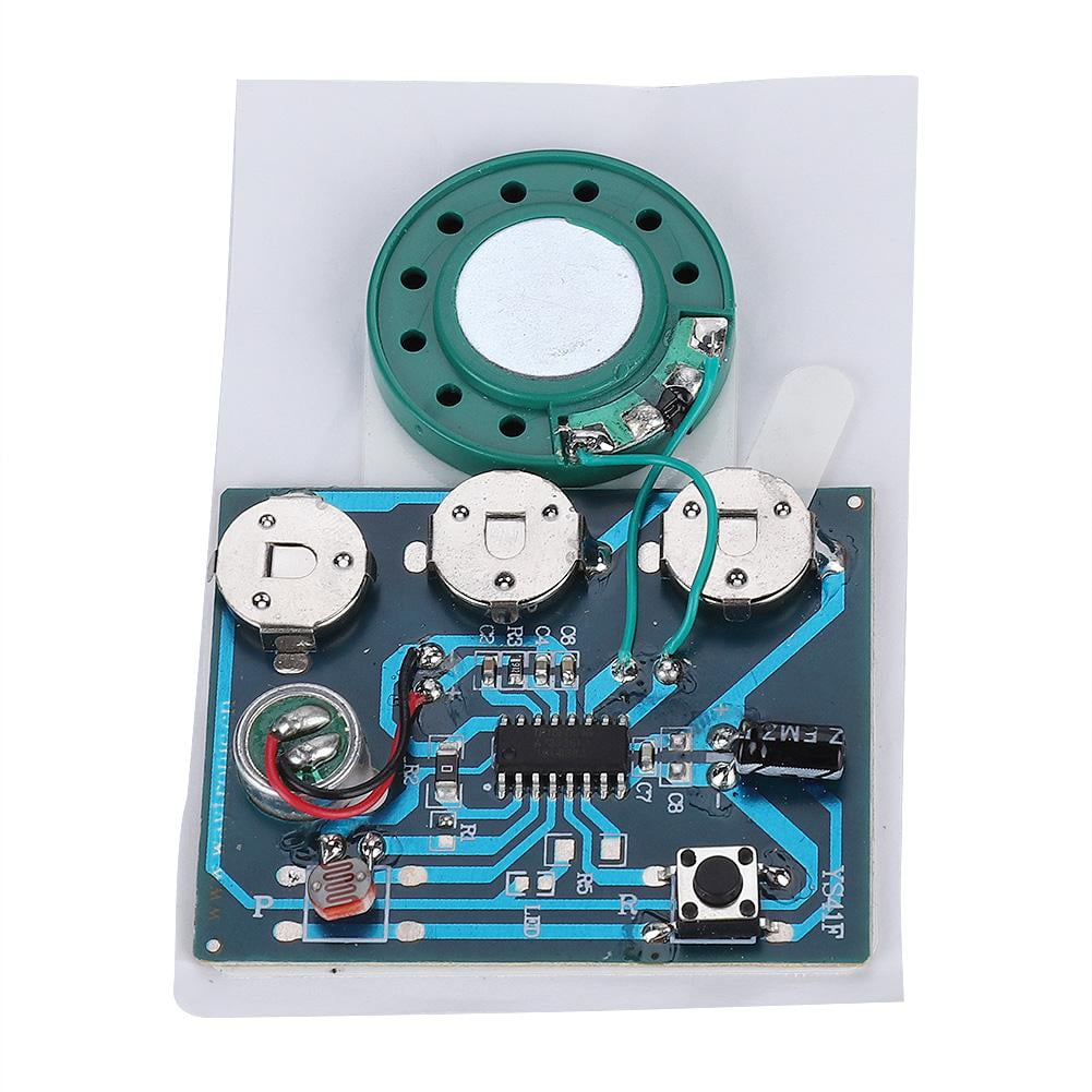 Nunafey Voice Recording Module Sound Chip Sound Chip with Rechargeable Button Version 1W Recording Chip USB Music Sound Sound Recordable Module Voice Recording Module