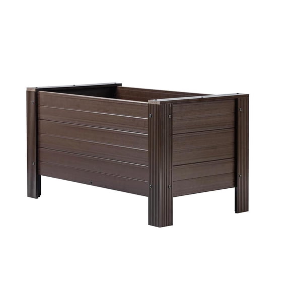 New Age Garden® 48" ECOFLEX Rectangular Planter, Walnut