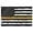 Thin Gold Line American, variant on Anley Fly Breeze 3x5 Foot Black and White American Flag - Recession USA Flags Polyester