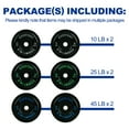 thumbnail image 3 of BalanceFrom Olympic Bumper Plate Weight Plate with Steel Hub, Black, 160 lbs Set, 3 of 9