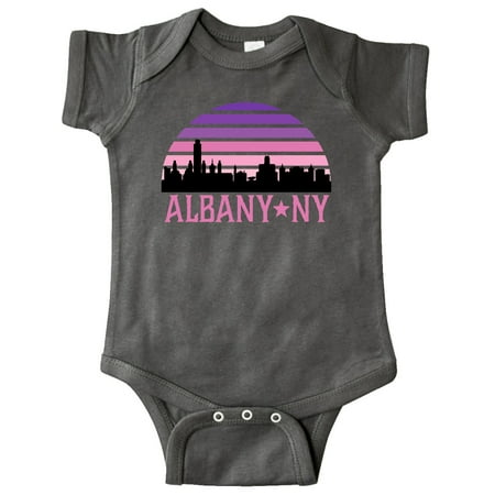 

Inktastic Albany New York Retro Sunset Skyline Gift Baby Girl Bodysuit