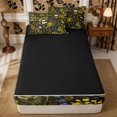thumbnail image 4 of Manfei Botanical Flower Zipper Queen Comforter Set with Fitted Sheet and 2 Pillowcases,Spring Garden Zipper Bedding Set,Reversible, 4 of 7