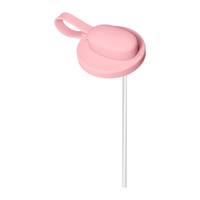 Tapa de lata de refresco de silicona con pajita Herramienta para cubrir latas Mantiene las bebidas frescas Reutilizable para Rosa