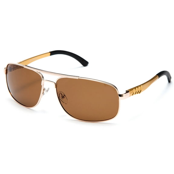 Newbee Fashion - IG513PR-AL Polarized Lens Men Metal Frame Aluminum Spring Temple Fashion Sunglasses