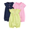 thumbnail image 1 of Enteritos para bebé de 3 piezas con broches Simple Joys, 6 a 9 meses, 1 of 2