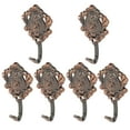 thumbnail image 7 of 6pcs Zinc Alloy Window Curtain Tieback Holders Hook Drapery Screens Tassels Holdbacks, Copper Tone, 7 of 7
