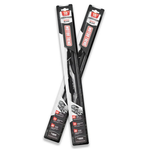 UltraFirm Precision Wiper Blade, High-Grade Natural Rubber, Metal Frame, 45° Cut for Maximum Clarity (18 Inch), 2 Pack